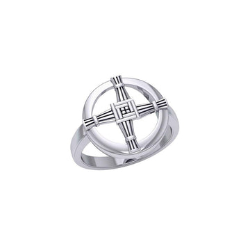Saint Brigids Cross Silver Ring TRI2293 - Jewelry